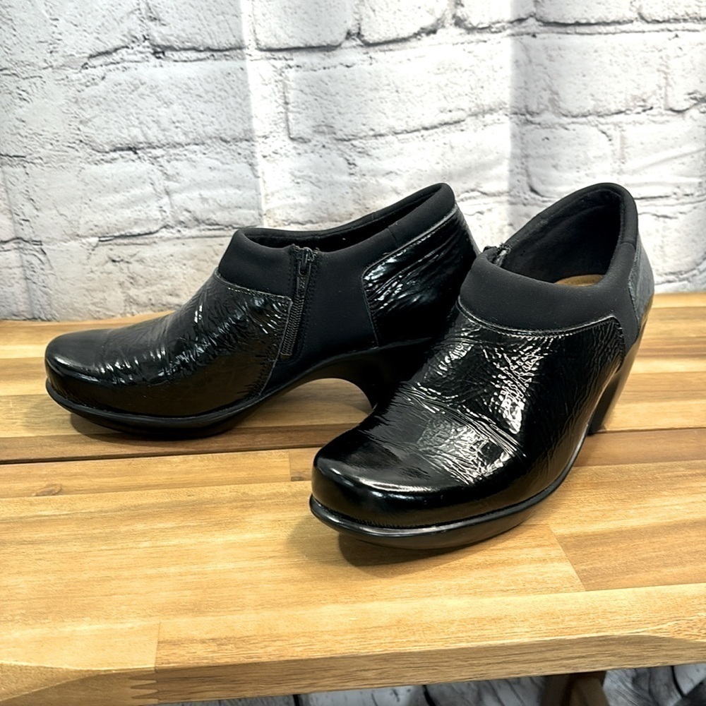 NOAT Patent Leather side zip Booties Size EU 37 US 6.5